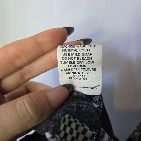 eShakti Custom Black Embroidered Hat Dress  Colorful All-over Fit & Flare - Picture 8 of 11